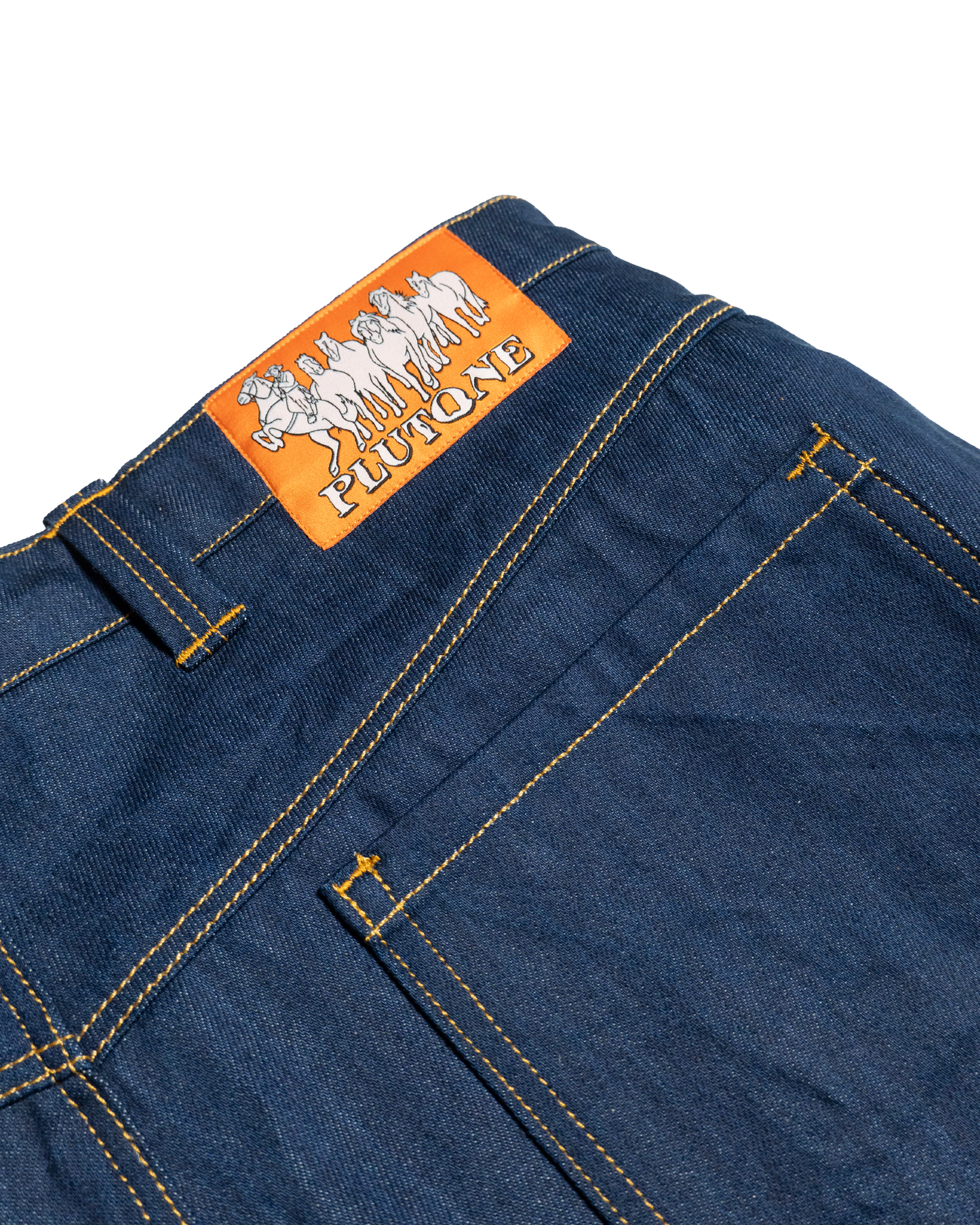 Jeans Blu con cuciture gialle