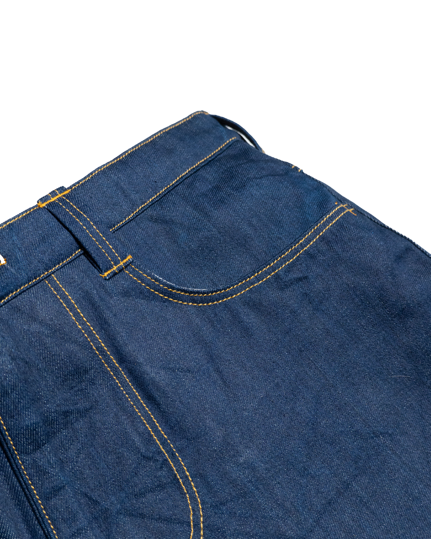 Jeans Blu con cuciture gialle
