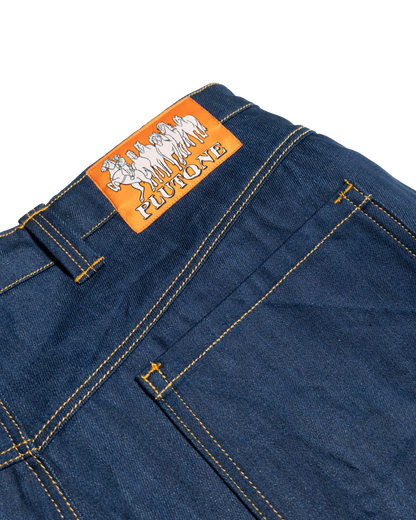 Jeans Blu con cuciture gialle